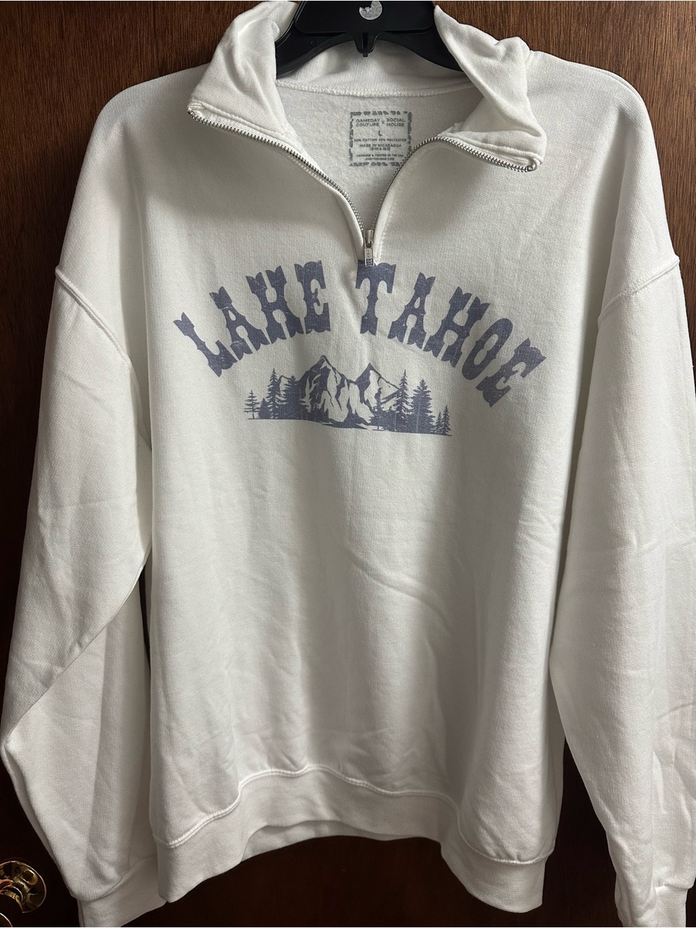 Quarter zip sweatshirt. Large